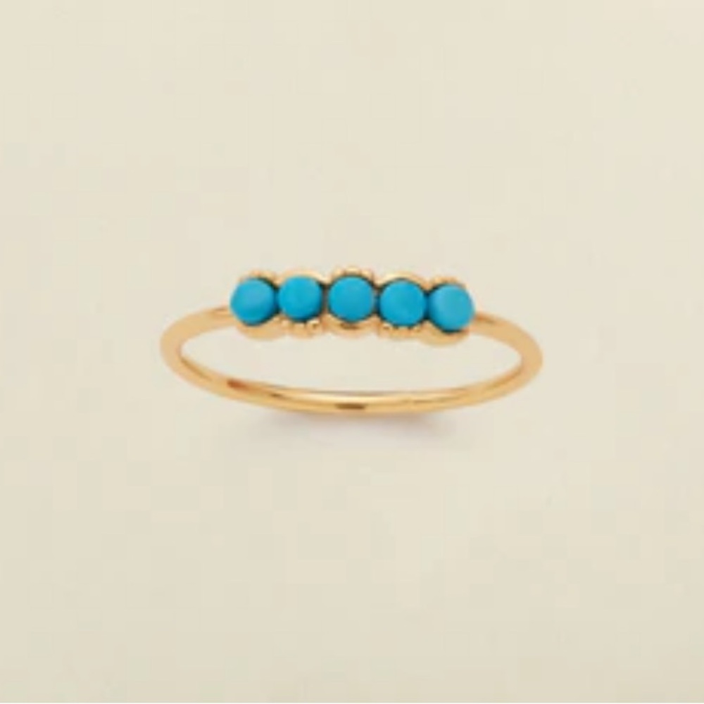 Made by Mary Gold and Turquoise Ring-Size 8